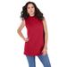 Plus Size Women's Ultimate Sleeveless Mock Tank by Roaman's in Classic Red (Size 34/36) Top