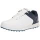 Skechers Herren Pivot Spikeless Golf Shoe Golfschuh, weiß/Marineblau, 45 EU