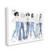 Stupell Industries Denim by Decades Female Fashion Jeans Blue - Graphic Art Canvas in White | 36 H x 48 W x 1.5 D in | Wayfair ae-640_cn_36x48