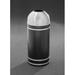 Glaro, Inc. The 'Monte Carlo' Powder Coat Open Dome Receptacle 16 Gallon Stainless Steel in Gray/Black | 36 H x 15 W x 15 D in | Wayfair T1556-BK