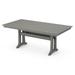 POLYWOOD® Farmhouse Trestle 37.75" x 72.25" Dining Table Plastic in Gray | 29 H x 37.75 W x 72.25 D in | Outdoor Dining | Wayfair PL83-T1L1GY