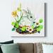 August Grove® Bunny Wreath-Premium Gallery Wrapped Canvas - Ready To Hang Metal in Black/Blue/Gray | 32 H x 32 W x 1 D in | Wayfair