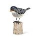 Red Barrel Studio® Huso Bird on a Log Figurine Resin in White/Black | 8.25 H x 4 W x 5 D in | Wayfair 08F26BE26C26458B8AE308251D9F3F0B