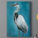 Highland Dunes Great Blue Heron II - Wrapped Canvas Painting Print Metal in Blue/Green/Indigo | 60 H x 40 W x 1 D in | Wayfair