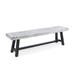 Gracie Oaks Osbourne Solid Wood Dining Bench Wood in Gray | 17.5 H x 63 W x 14.75 D in | Wayfair 85206D3A6DB6438CB2A744B74A1BAC2A