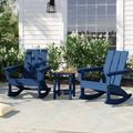 Sol 72 Outdoor™ Sol 72 3-Piece Modern Adirondack Rocking Chair Set Plastic | Wayfair 74F3BC55586F4C4DACF3560D71A379B3