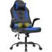 Latitude Run® Alaire Gaming Chair Faux Leather in Blue | 44.5 H x 27.3 W x 26 D in | Wayfair 3179D73E91B340548B33ECB33CB5E09F