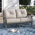 Sol 72 Outdoor™ Sol 72 Traditional Deep Seating Loveseat Plastic/Olefin Fabric Included in Gray | 31.81 H x 53.06 W x 31.63 D in | Wayfair