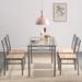 Union Rustic Izen 4 - Person Dining Set Wood/Glass/Metal in Gray | Wayfair EEEBE7035280481096B0654EAE14794D
