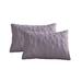 Red Barrel Studio® 2 Piece Embroidered Daisy Quilted Throw Pillow Cover Polyester in Gray | 12 H x 20 W x 1 D in | Wayfair