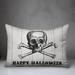 The Holiday Aisle® Roermond Happy Halloween Skull Rectangular Pillow Cover & Insert Polyester/Polyfill blend | 14 H x 20 W x 1.5 D in | Wayfair