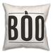 The Holiday Aisle® Rindge Boo Ghost on Wood Square Pillow Cover & Insert Polyester/Polyfill blend | 16 H x 16 W x 1.5 D in | Wayfair