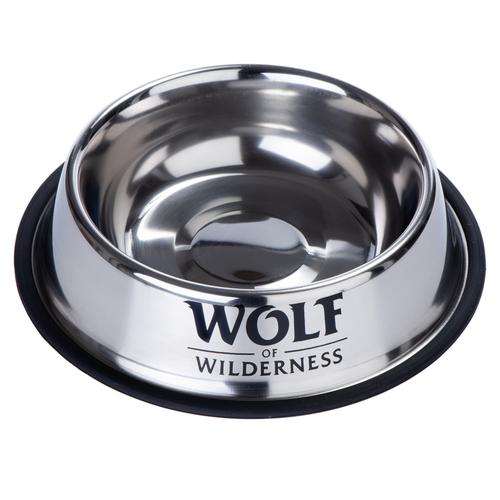 2 Stück 850 ml Wolf of Wilderness Rutschfester Edelstahlnapf Ø 23 cm Hund