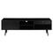 Meuble TV 160 cm plaqué chêne noir Verona