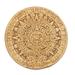 Ceramic 'Small Ochre Aztec Calendar' Plaque