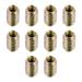 Furniture Threaded Carbon Steel M10 Internal Thread 25mm Length 10pcs - Bronze Tone