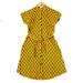 Saffron Lady,'Printed Cotton Short Sleeve Shirtwaist Dress in Saffron'