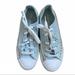 Converse Shoes | Converse Embroidered Sneakers | Color: Blue/White | Size: 3.5g