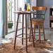 Rosalind Wheeler Brooten Accent Swivel Bar Padded Stools Wood/Upholstered/Leather in Black/Brown | 43.5 H x 18 W x 20.5 D in | Wayfair