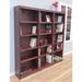 Winston Porter Flannagan 72" H x 72" W Library Bookcase Wood in Brown | 72 H x 72 W x 10.56 D in | Wayfair MI7272-C