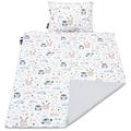 Lajlo - Toddler Cot Bed Quilt Duvet and Pillow Set | Newborn Essentials | Blanket for Babies | Cotton Quilt | Hypoallergenic | Antibacterial Fabric (Animals)