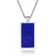 COAI Rectangle Lapis Lazuli Blue Stone Pendant Necklace for Men