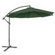 3m Large Banana Parasol Umbrella with Crank Handle – Hanging Cantilever Perfect for Outdoors, Sun Shade, Garden, Deck, Patio with UV Protection, Rust Resistant (Green)