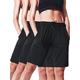 Women's Plus Athletic Shorts Casual Walking Shorts Activewear,3054, 3 Pairs,Black,Black,Black,XX-Large