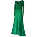 look for the stars Long Sleeved Evening Maxi Dress (26, Emerald Green)