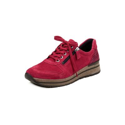 Avena Damen Reißverschluss-Sneaker Fußwarm Rot