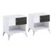 Lennette Contemporary White 22-inch Wood 1-Shelf Side Table by Furniture of America (Set of 2)