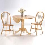 International Concepts 42" Drop Leaf Table with 2 Chairs - Set of 3