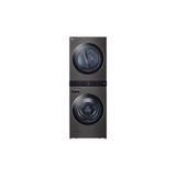 LG WKGX201HBA 4.5 cu.ft. Washer, 7.4 cu.ft. Gas Dryer, Washtower with Center Control, TurboWash360 and TurboSteam, Black Steel