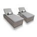 Oasis Chaise Set of 2 Outdoor Wicker Patio Furniture With Side Table