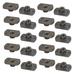 M8 Female Thread 4.8 Grade 2 Points Welded T-Nuts Fastener 20pcs - Dark Gray