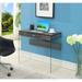 Convenience Concepts SoHo 1 Drawer Glass 36" Desk