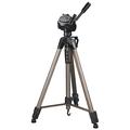 Hama Camera Tripod Star 63 (light tripod with 3-way head, photo tripod with 66-160cm height, tripod incl. carrying case, camera tripod suitable for SLR and system cameras), Champagne