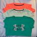 Under Armour Tops | 3 Under Armour Short Sleeve Tees | Color: Green/Orange | Size: Xs