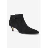 Extra Wide Width Women's Bindi Bootie by Bella Vita in Black Suede Leather (Size 7 WW)