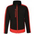 Regatta Mens Contrast Fleece Jacket (M) (Black/Classic Red)