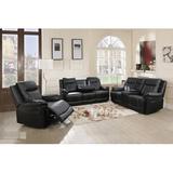 Changhe Trading Inc 3 Piece Faux Leather Reclining Living Room Set Faux Leather | 40 H x 80 W x 39 D in | Wayfair Living Room Sets GCFGS4789