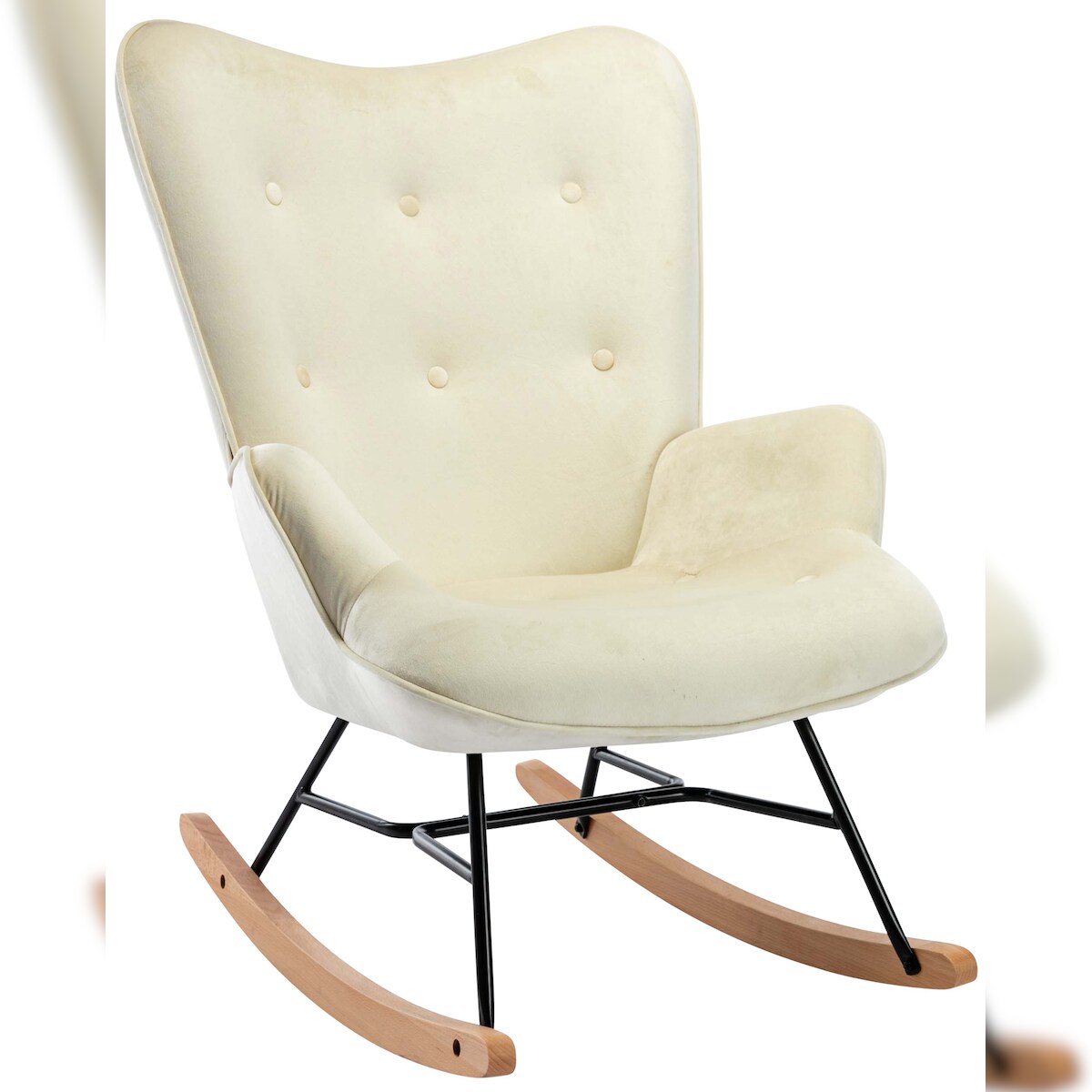 CLP Schaukelstuhl Sanka Samt creme Image