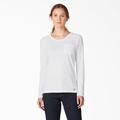 Dickies Women's Cooling Long Sleeve Pocket T-Shirt - White Size M (SLF400)