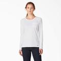 Dickies Women's Cooling Long Sleeve Pocket T-Shirt - White Size S (SLF400)