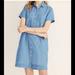 Madewell Dresses | Madewell Denim Shirt Collar Dress C5 | Color: Blue | Size: Xxs