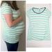 Jessica Simpson Tops | Jessica Simpson Maternity Striped Top | Color: Blue/Green | Size: Mm