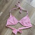 J. Crew Swim | J. Crew Triangle Bikini Seersucker Pink White S | Color: Pink/White | Size: S