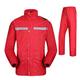 Da.Wa L/X/XXL/XXXL/XXXXL Men Red Outdoor Waterproof Riding Raincoat and Rain Pants Set PVC Raincoat Long Sleeve Trench Outdoor Coats