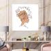East Urban Home One Line Portrait of African American Woman I - Graphic Art on Canvas Canvas, Wood in Brown | 16 H x 16 W x 1.5 D in | Wayfair
