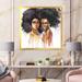 East Urban Home Portrait of Two African American Women - Painting on Canvas Canvas, Wood in Brown | 30 H x 30 W x 1.5 D in | Wayfair